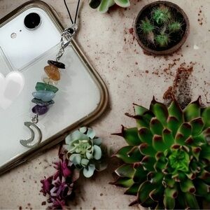 Gemstone Chakra Cell Phone Charm Purse Charm